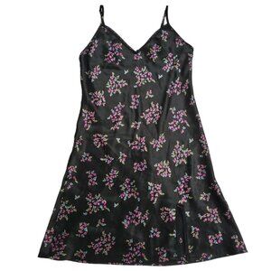 Black Floral Slip Dress